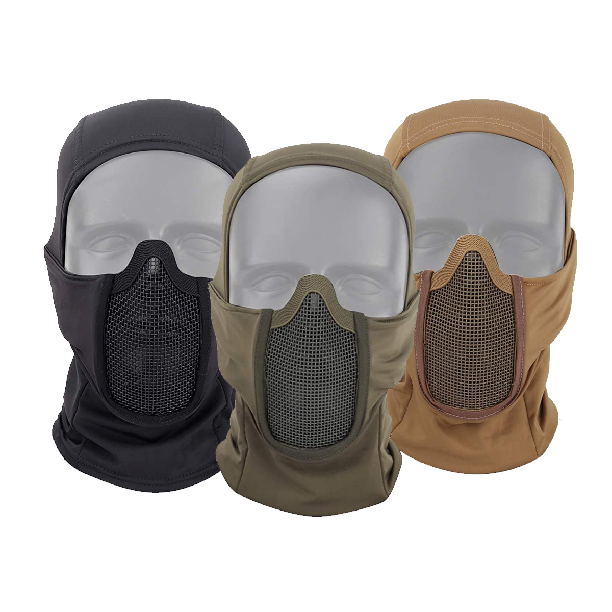Camo Face Paint - Tactische bivakmutsmasker Mondbescherming Halfgelaatsmasker Ademend gaas