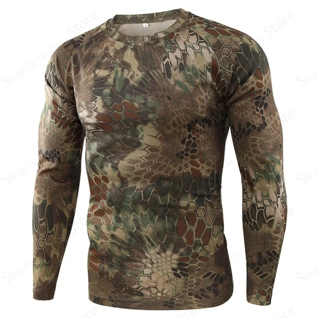 Outdoor Hunting Prints - Heren Camo T-shirt met lange mouwen,